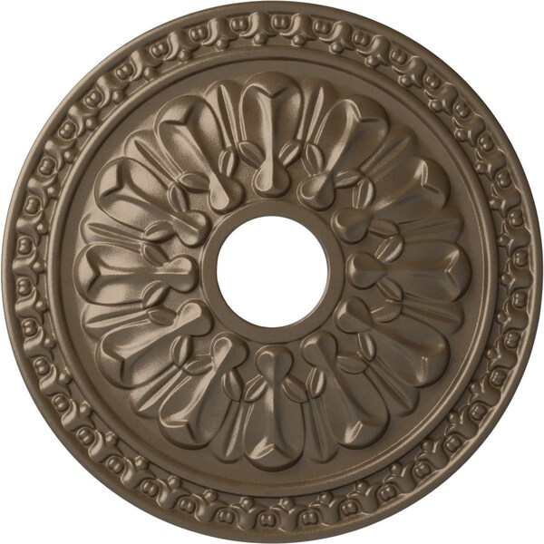 Ekena Millwork Warsaw Ceiling Medallion (Fits Canopies up to 3 1/2"), 18"OD x 3 1/2"ID x 1 3/8"P, Warm Silver CM18WAWSS - main